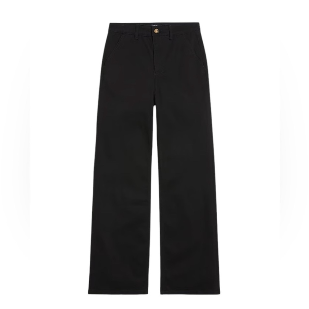 J.Crew Factory The High-Rise Trouser Jean in Black All-Day Stretch